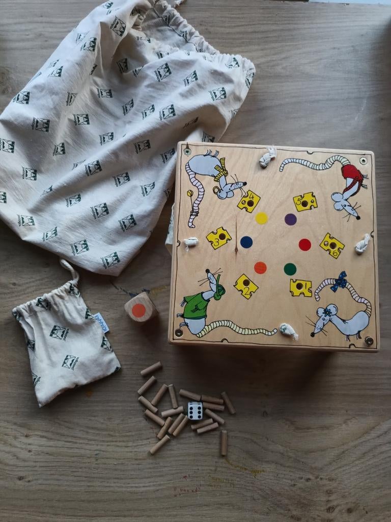 Janbibejan  kaas spel leren tellen van 1 tot 6 dobbelsteen, Ophalen of Verzenden