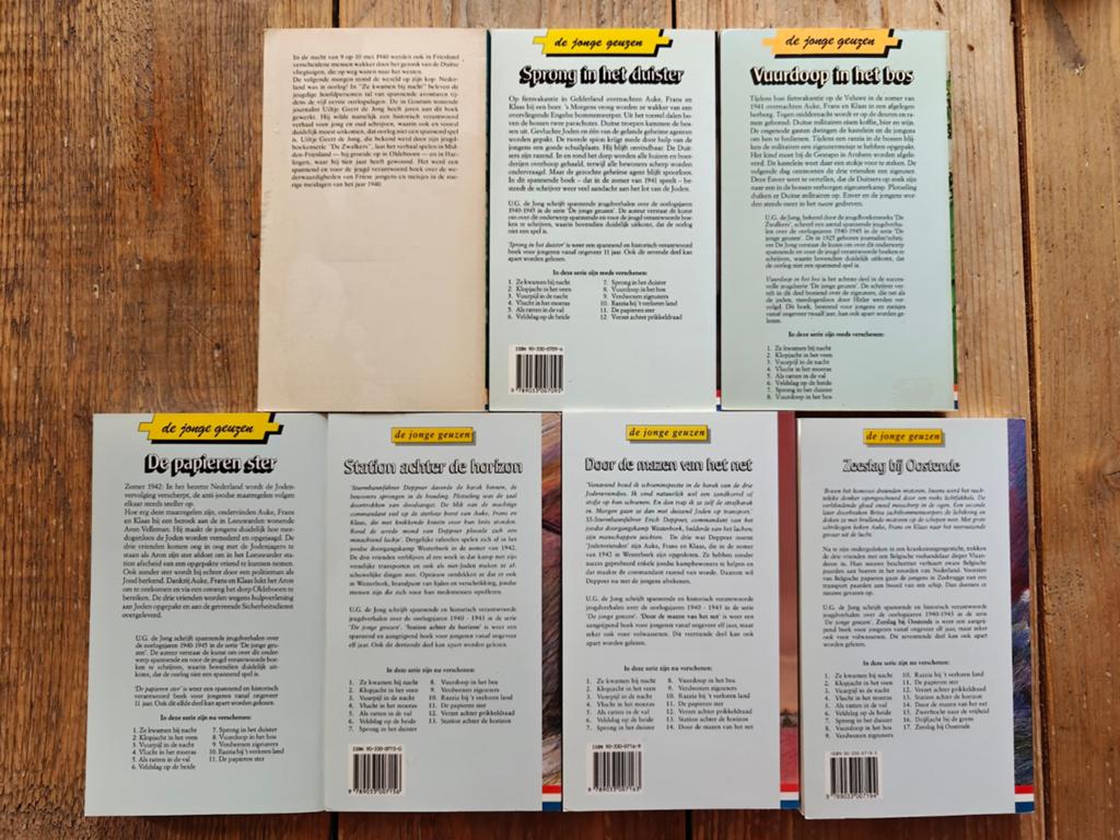 7 Delen van de: Jonge Geuzen serie., Ophalen of Verzenden, Tweede Wereldoorlog, Gelezen