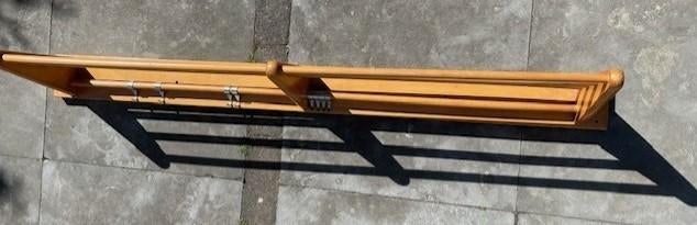 Vintage Bruynzeel pannenrek, wandrek, kapstok, Ophalen, Hout, Overige merken, Overige typen
