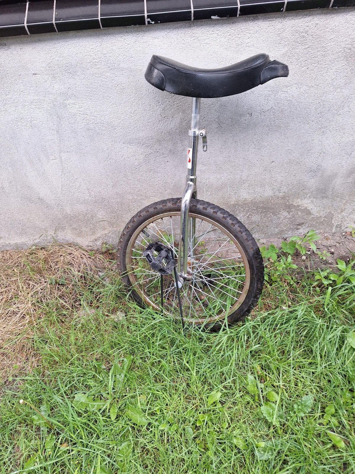 1 wiel fiets, Ophalen