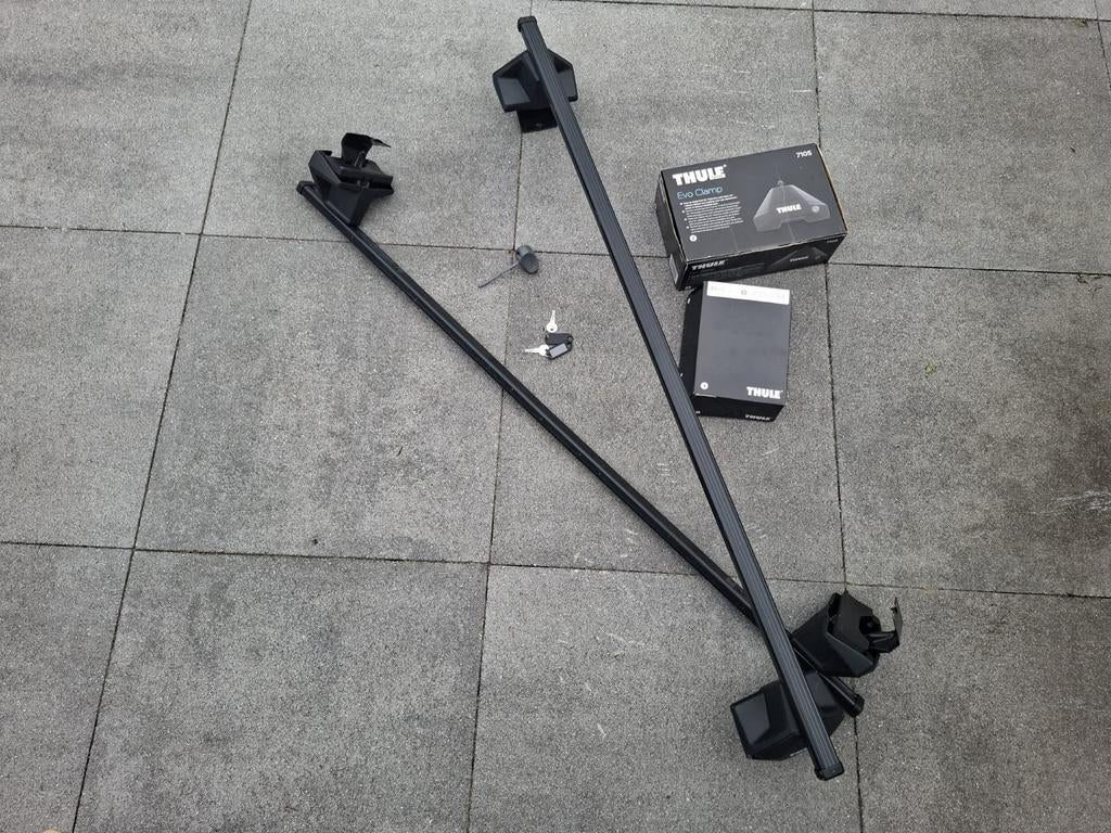 Thule SquareBar Evo dakdragers met Evo Clamp, Ophalen