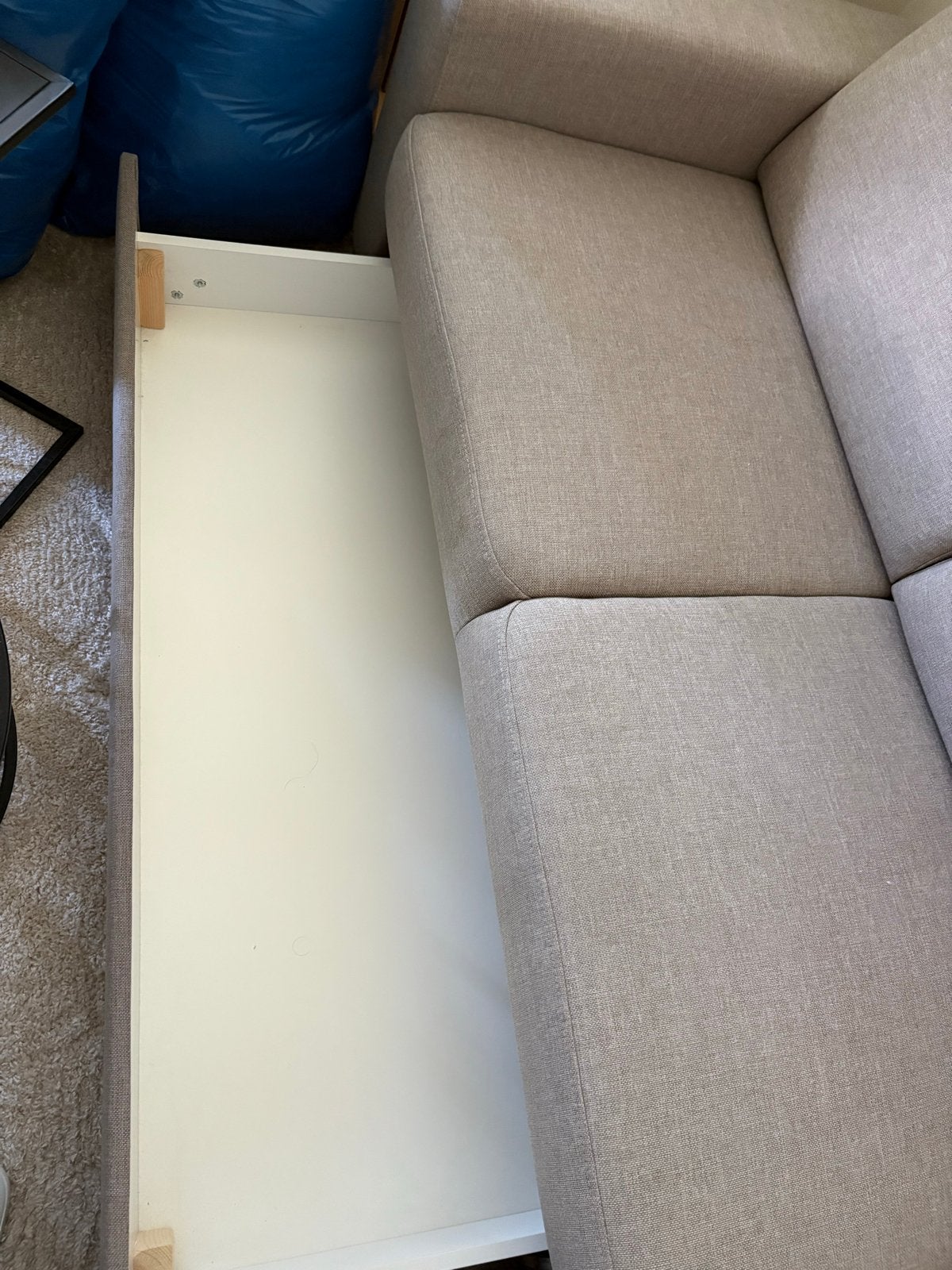 Taupe Hoekbank met Opbergruimte, Huis en Inrichting, Banken | Bankstellen, Ophalen, 250 tot 300 cm, 100 tot 125 cm, Hoekbank