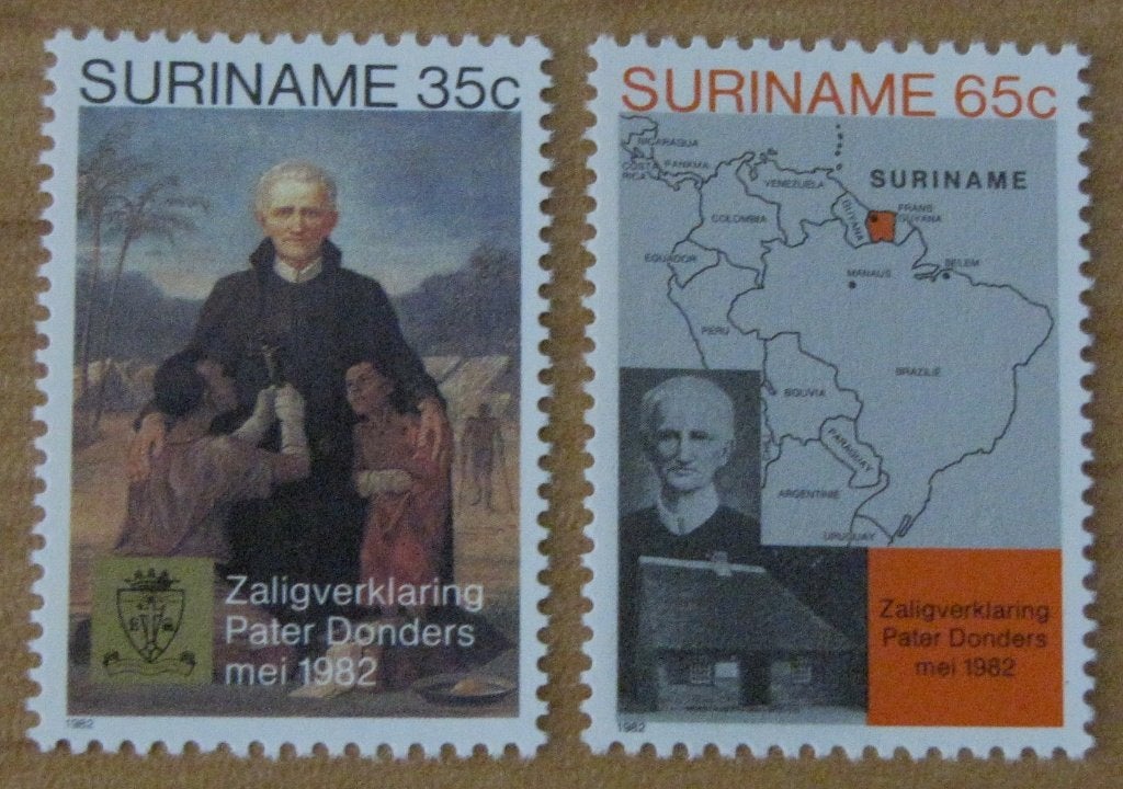 Rep-Suriname 298-299 serie Pater Donders., Postzegels en Munten, Verzenden