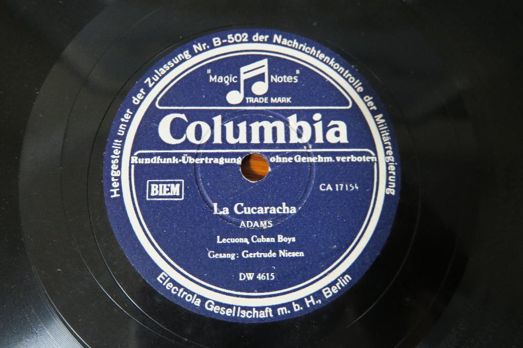 Lecuona Cuban Boys La Cucaracha 78 toeren 78 rpm wurlitzer, Ophalen of Verzenden, Gebruikt, 10 inch