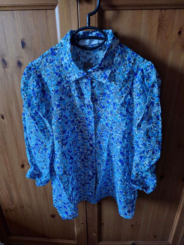 Costes transparant blauwe blouse M nieuw, Kleding | Dames, Maat 38/40 (M), Blauw, Nieuw, Ophalen of Verzenden