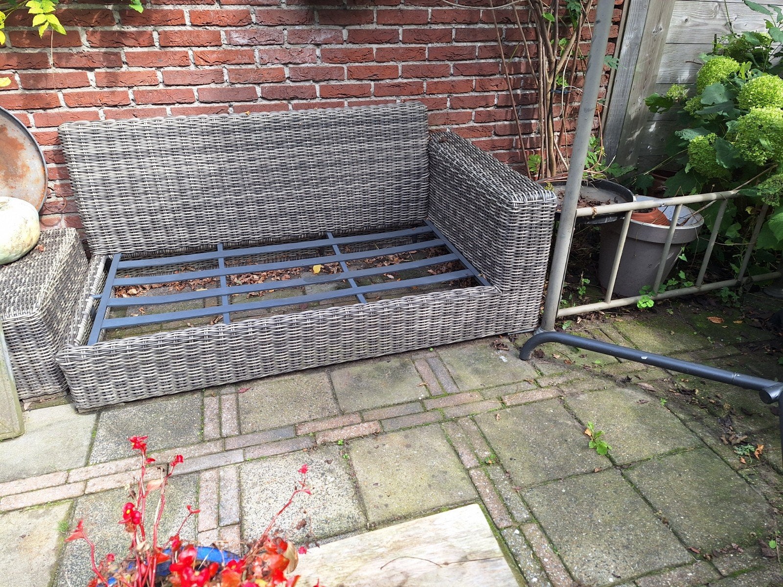 Loungeset 260x260 rotan., Tuin en Terras, Gebruikt, Ophalen of Verzenden, Loungeset, Wicker