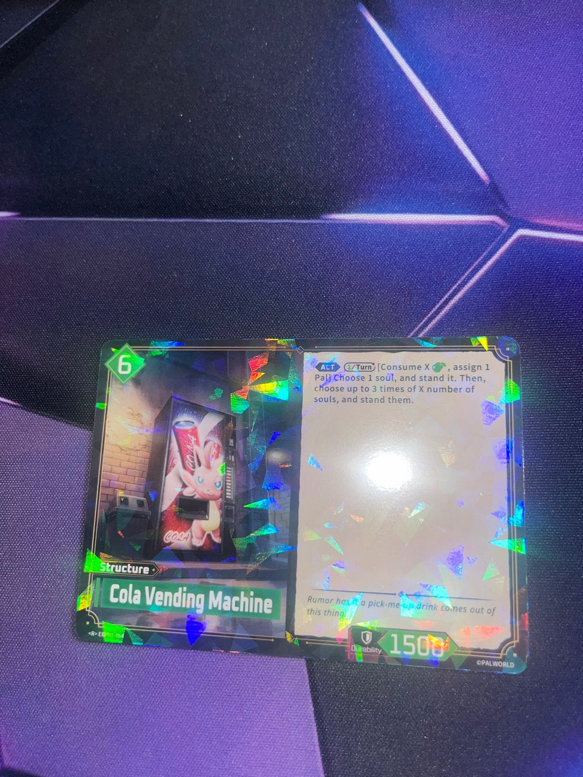 Palworld TCG Cola Vending Machine Foil Kaart, Ophalen of Verzenden, Zo goed als nieuw, Losse kaart, Foil