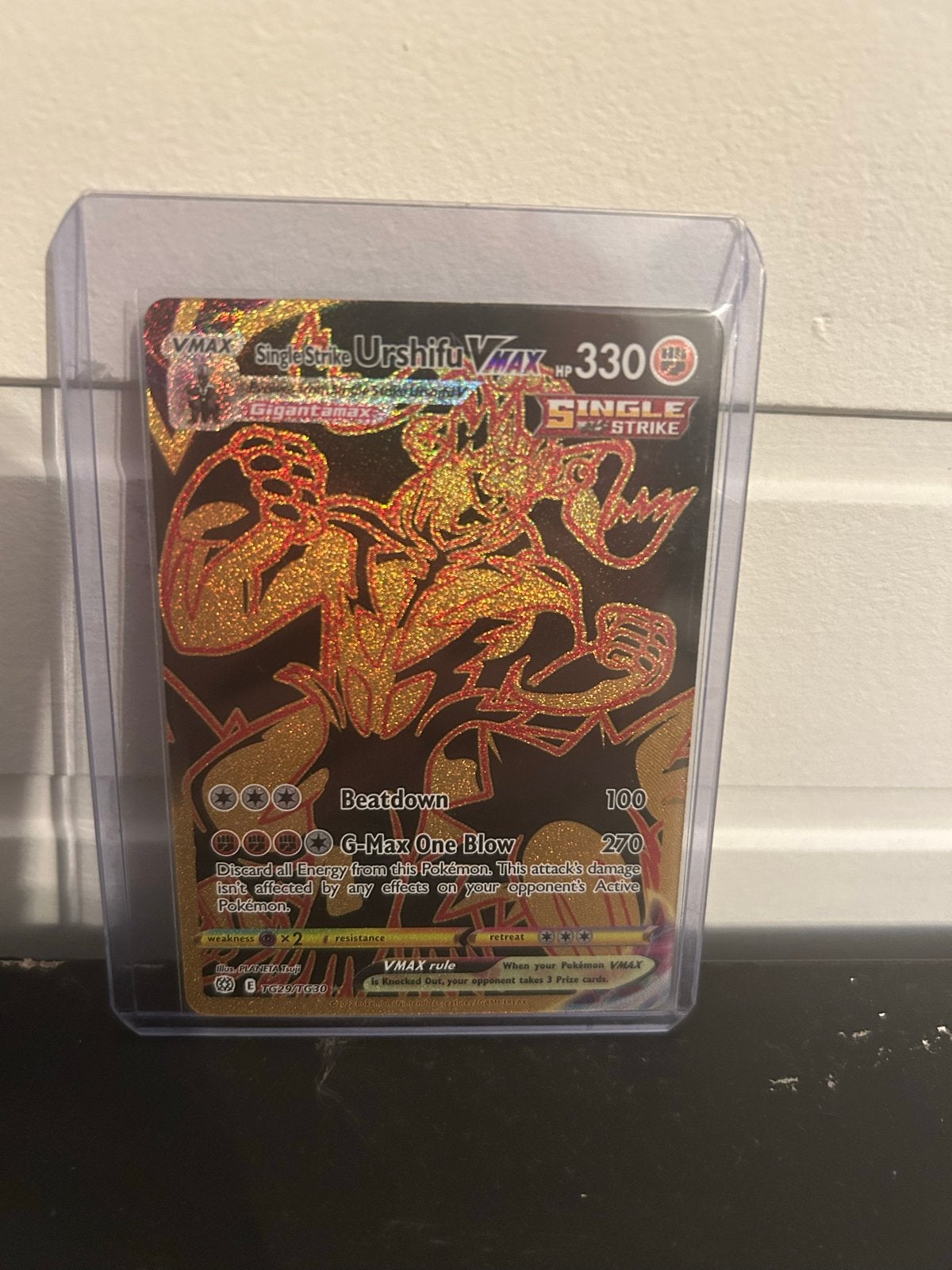 Urshifu VMAX Single Strike Pokémon kaart, Ophalen, Zo goed als nieuw, Losse kaart, Foil