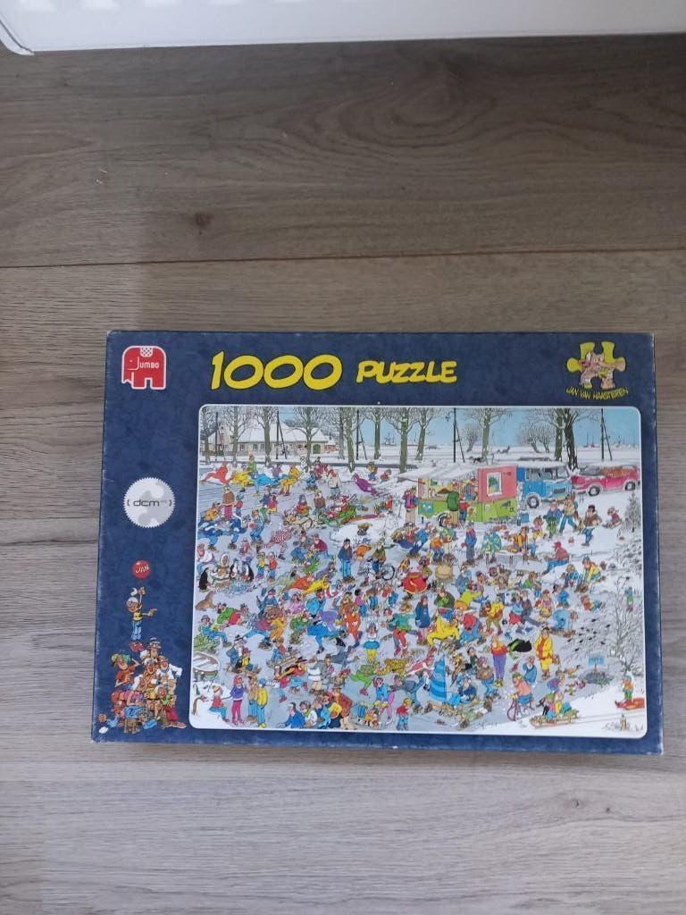 Jan van Haasteren puzzel 1000 stukjes, Ophalen of Verzenden, 500 t/m 1500 stukjes, Zo goed als nieuw, Legpuzzel