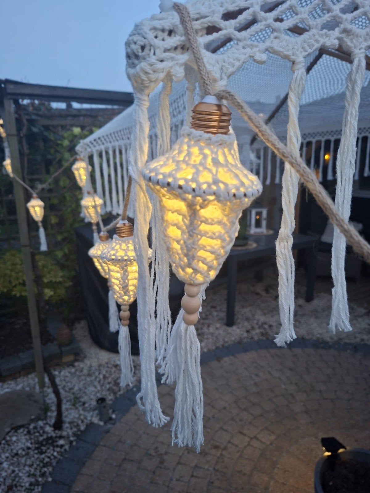 Gehaakte Boho solar led touwslinger, Ophalen of Verzenden, Nieuw