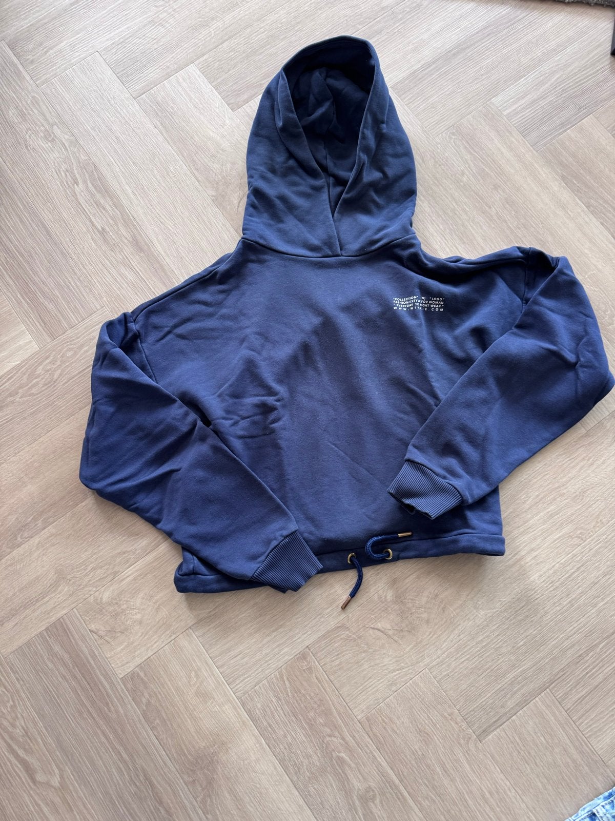 Nikkie Donkerblauwe Sweater/Hoody Maat 38, Kleding | Dames, Ophalen of Verzenden, Zo goed als nieuw, Maat 38/40 (M), Blauw