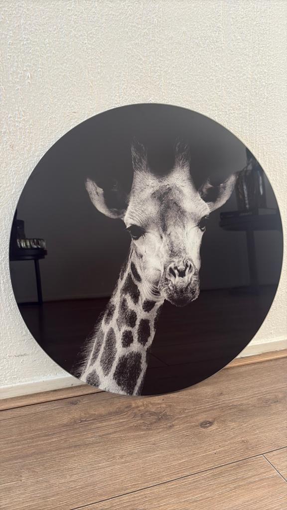 Wandbord giraf rond, Huis en Inrichting, Woonaccessoires | Wanddecoraties, Ophalen of Verzenden, Zo goed als nieuw