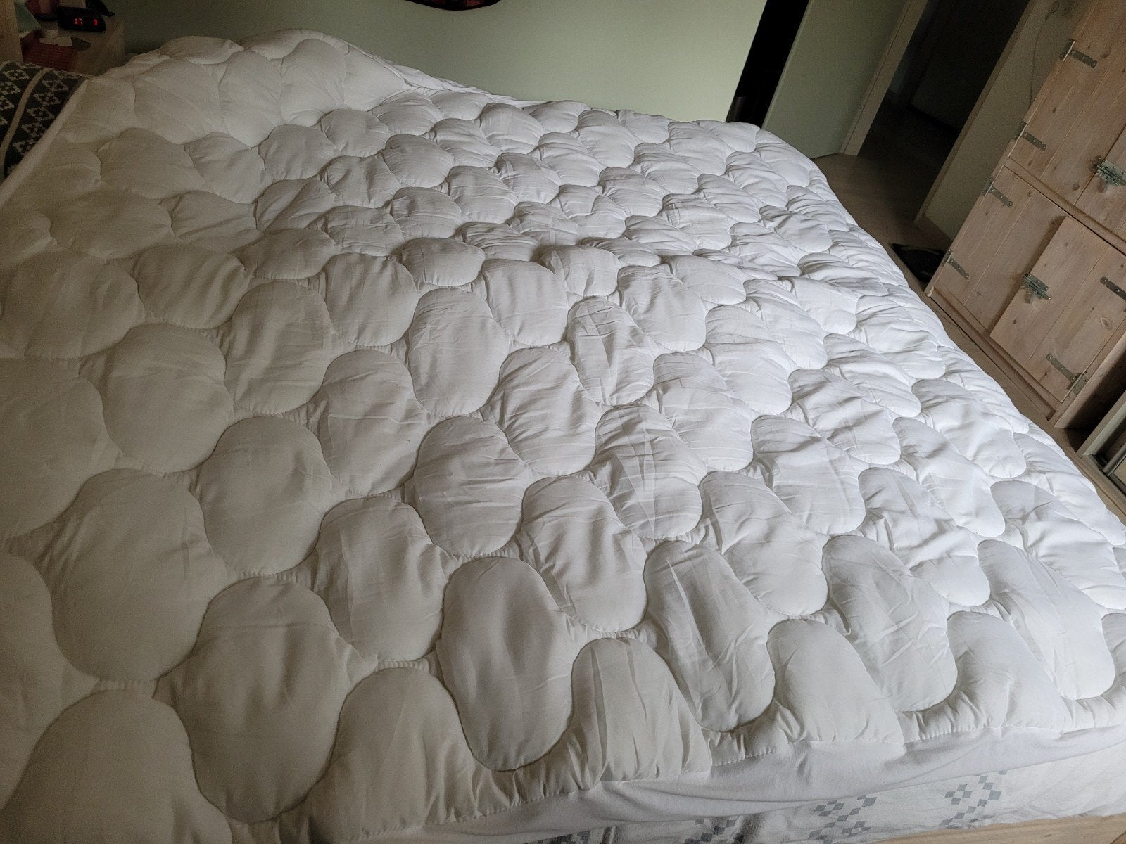 Optidee matras topper  1.80x 2.00m, Huis en Inrichting, Ademend, Matrasbeschermer, Wit, Tweepersoons