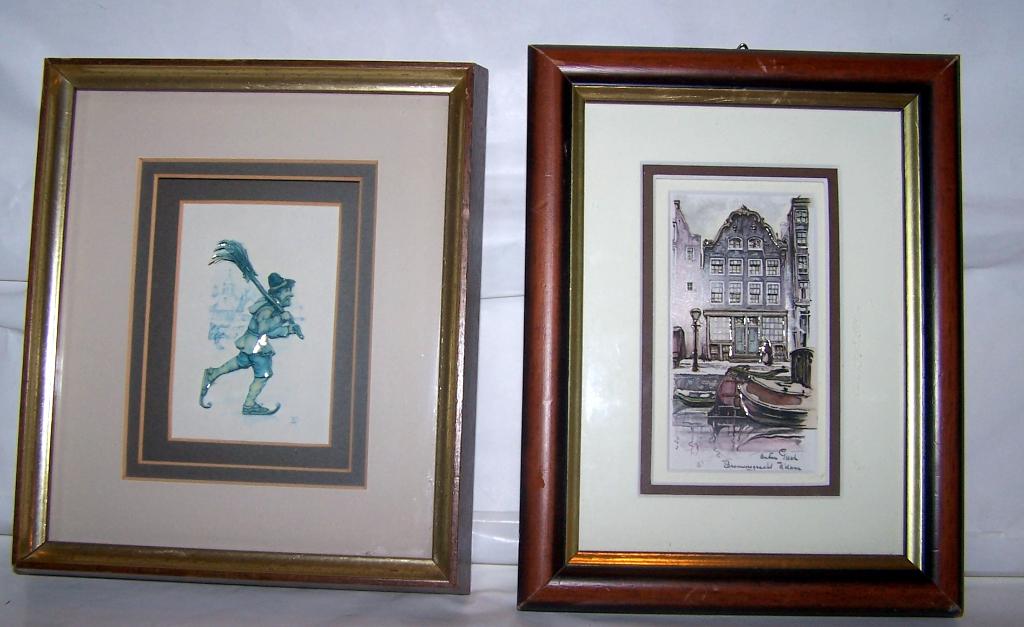 2 prachtige vintage 3D prenten van Anton Pieck. Nwst., Meerkleurig, Met ophangsysteem, Ophalen of Verzenden, Zo goed als nieuw