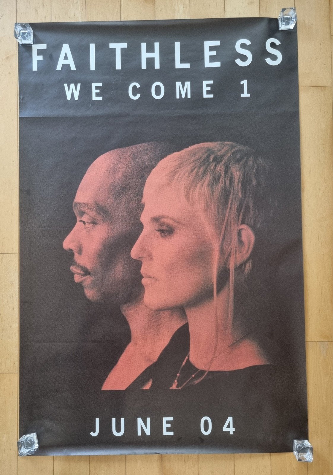 Faithless 'We Come 1' poster B0+ formaat, Verzamelen, Ophalen, Rechthoekig Staand, Deurposter of groter, Zo goed als nieuw