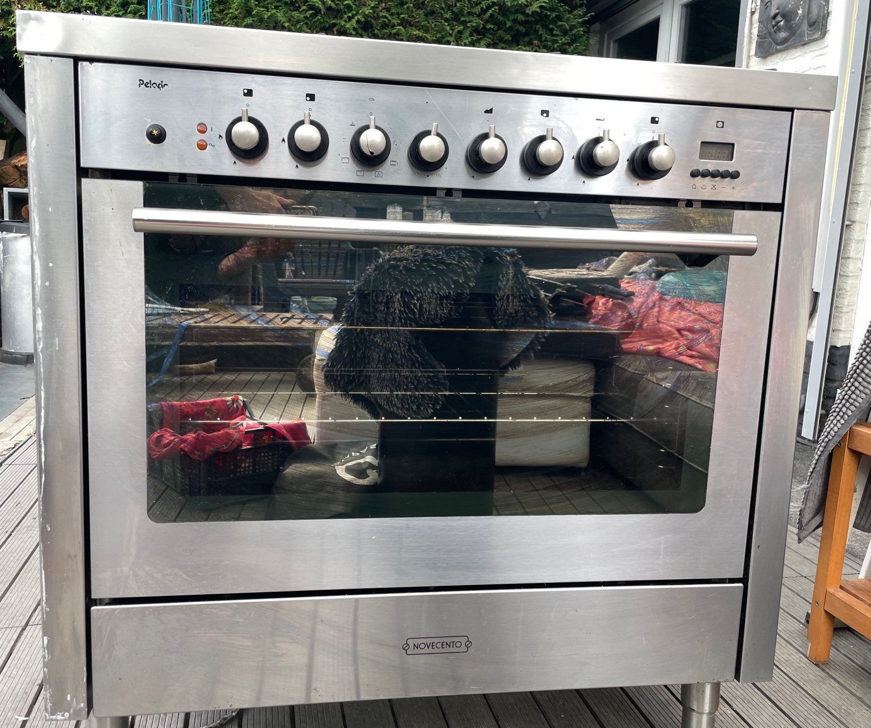 Te koop: Pelgrim Novecento 6-pits gasfornuis met ruime oven., Witgoed en Apparatuur, Ophalen, Gebruikt, 60 cm of meer, Gas