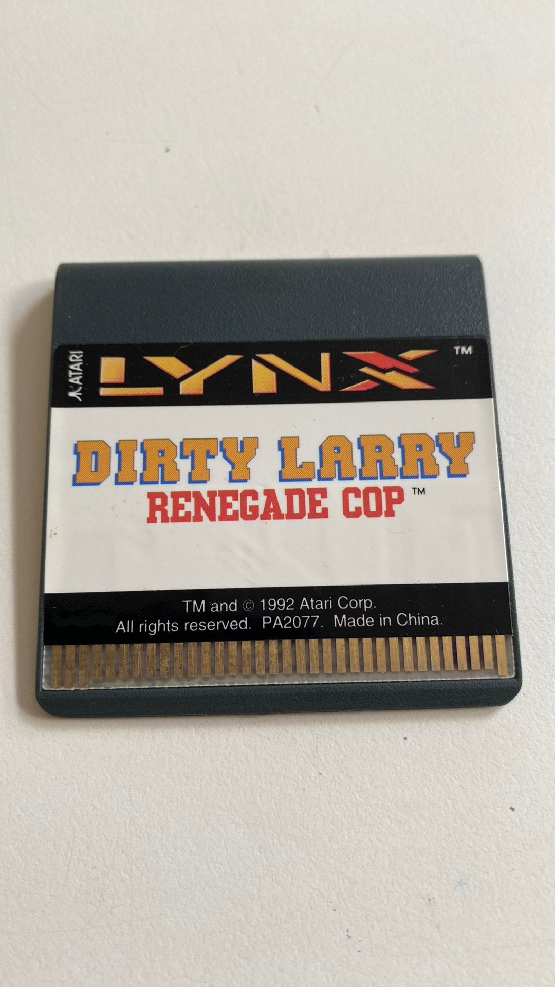 Arari lynx spel dirty larry, renegade cop, Atari Lynx, 1 speler, Ophalen of Verzenden, Zo goed als nieuw