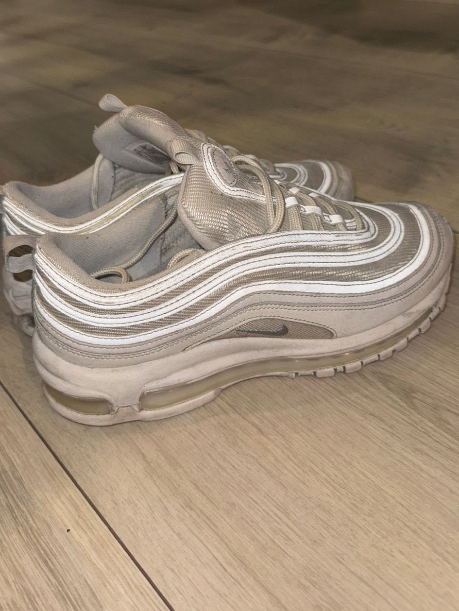 Nike Air Max 97 triple white, Wit, Ophalen of Verzenden, Sneakers of Gympen, Gedragen