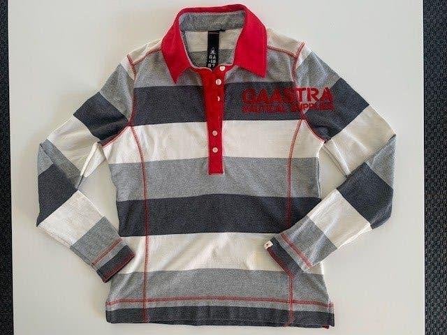 GAASTRA poloshirt-grijs/wit/rood, Gaastra, Maat 42/44 (L), Zo goed als nieuw, Meerkleurig