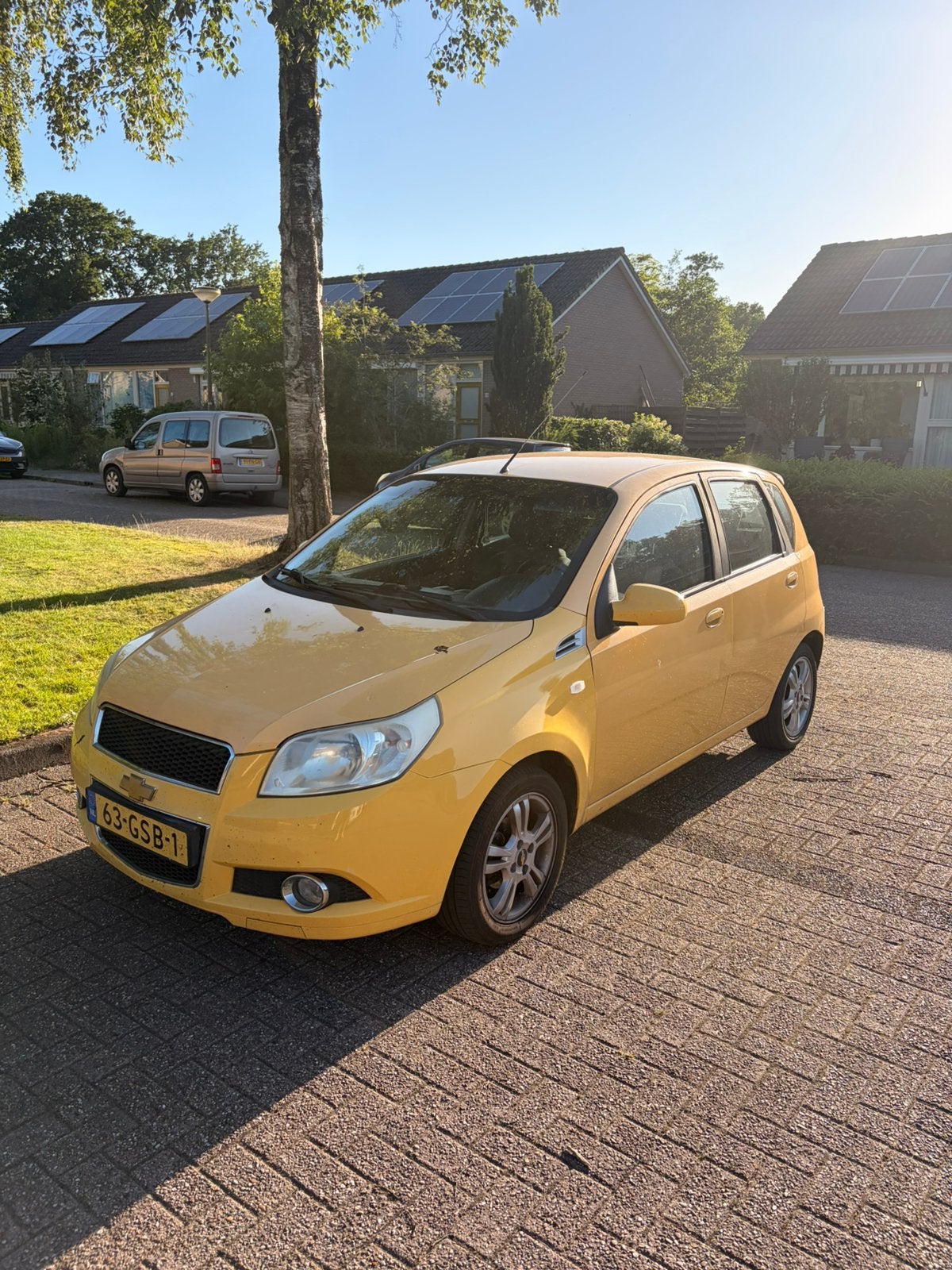 Chevrolet Aveo 1.2 LS 16V 5D 2008 Geel, Auto's, Chevrolet, Particulier, Aveo, Benzine, B, Hatchback, Handgeschakeld, Origineel Nederlands