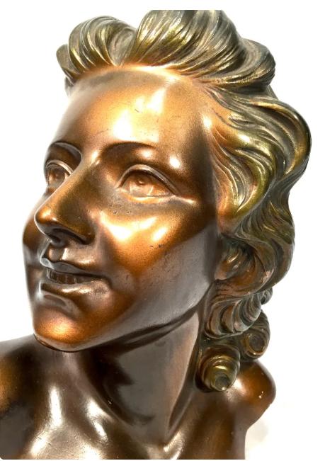 Franse Countertop Art Deco gips buste mannequin, Antiek en Kunst, Curiosa en Brocante, Ophalen of Verzenden