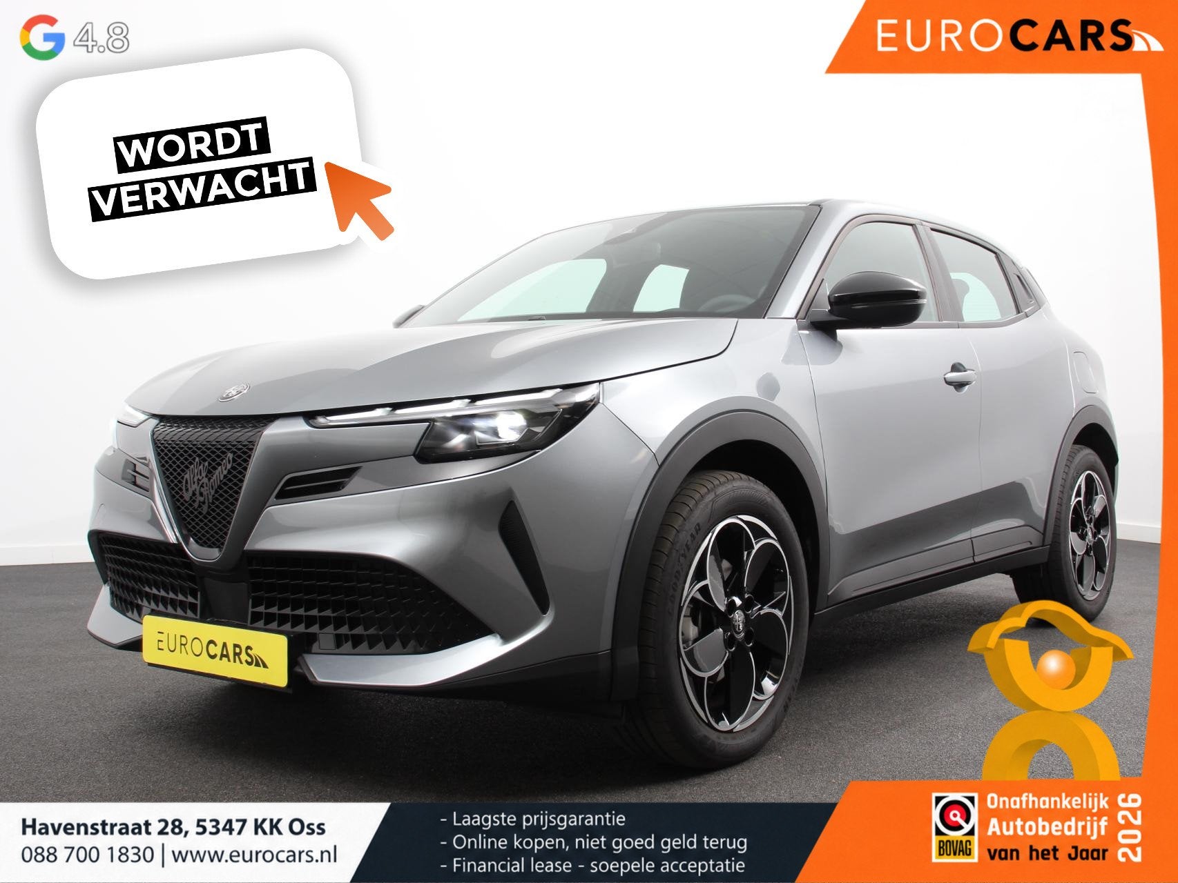 Alfa Romeo Junior Elettrica Automaat 156PK Adaptieve Cruise, Auto's, 413 km, Stof, Gebruikt, 705 min