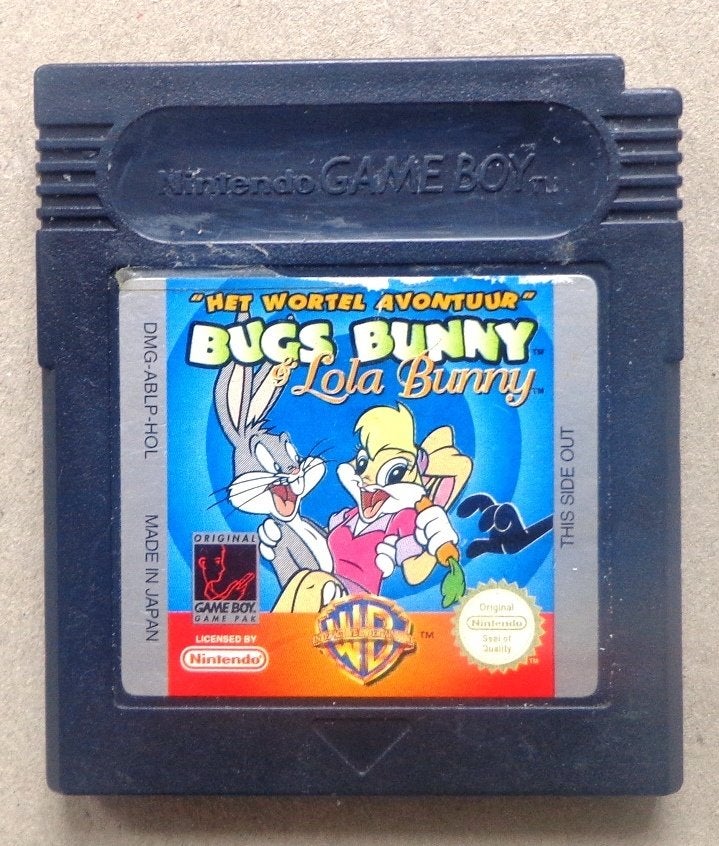 Bugs Bunny & Lola Bunny Het Wortel Avontuur voor de Gameboy, Spelcomputers en Games, Avontuur en Actie, Gebruikt, 1 speler, Ophalen of Verzenden