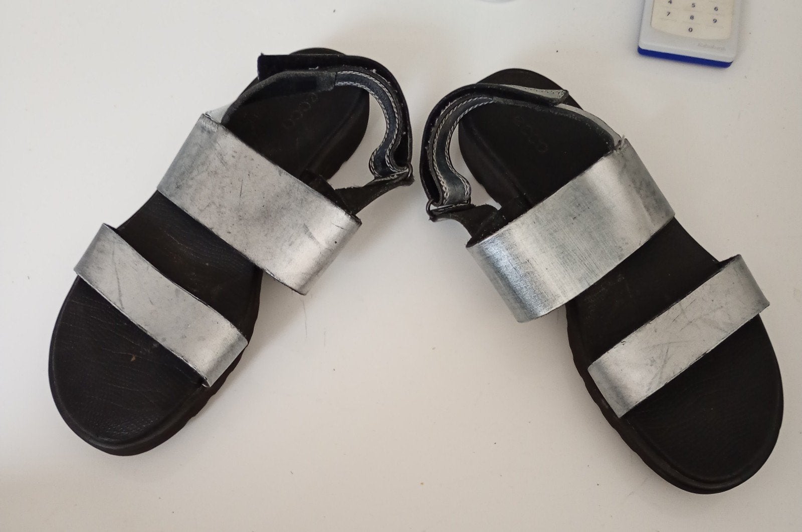 ECCO leren sandalen , maat 40, Ophalen of Verzenden, Zo goed als nieuw, Zwart, Sandalen of Muiltjes