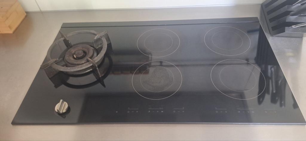 Atag inductiekookplaat met gas / wokbrander !, Ophalen, Gebruikt, Inbouw, Inductie
