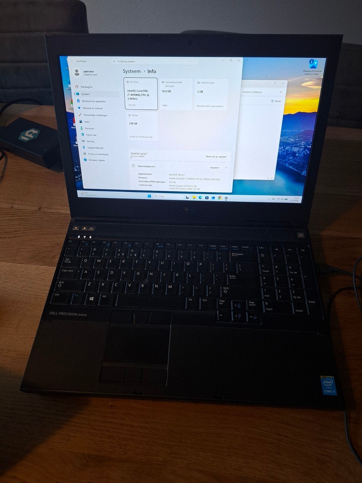 Dell Precision M4800 Laptop - i7-4910MQ, 16GB RAM, 238GB SSD, Computers en Software, Ophalen, Gebruikt, Met videokaart, 2 tot 3 Ghz