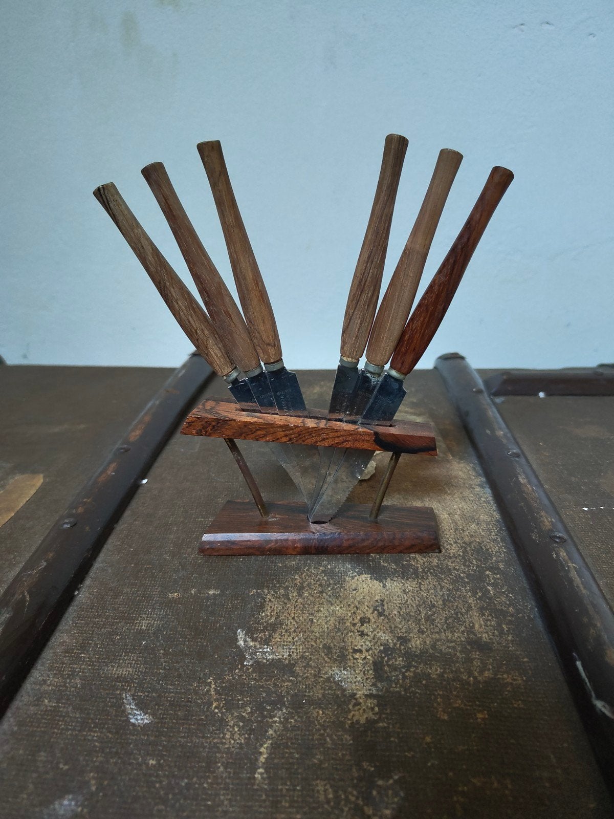 Vintage Scandinavische boter/kaas mesjes set, Ophalen of Verzenden