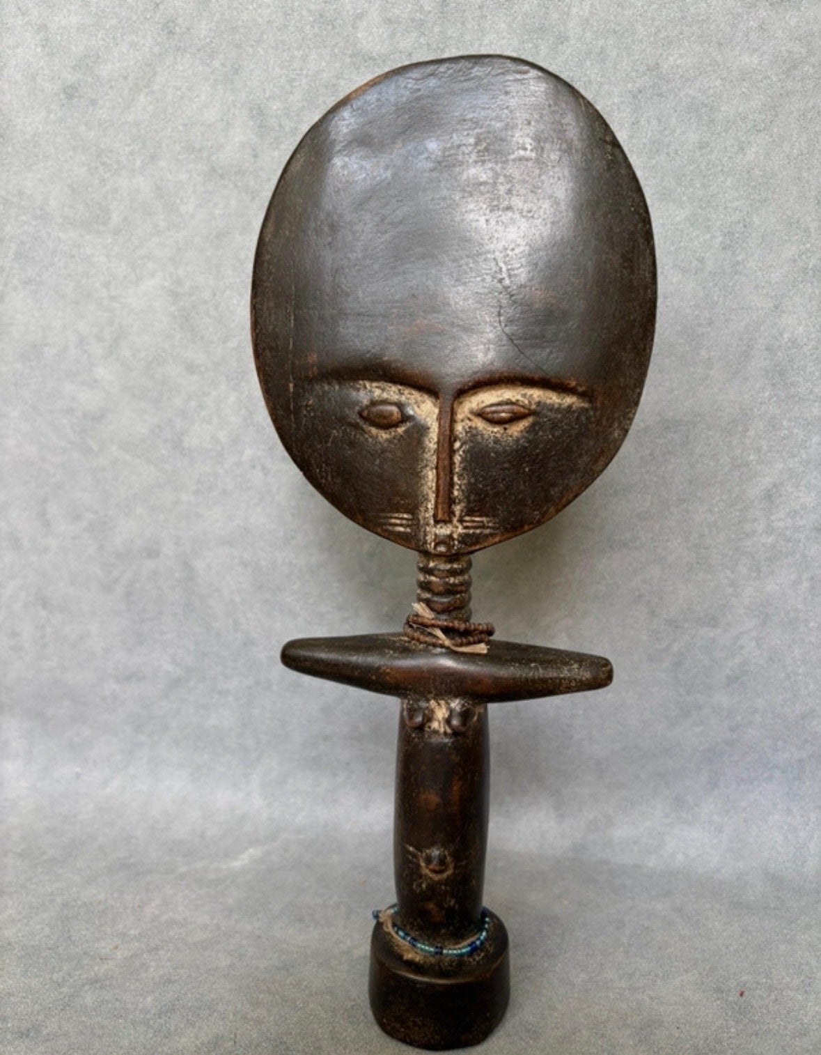 Afrikaans  - Akua'ba vruchtbaarheidspop - Ashanti, Ghana, Antiek en Kunst, Kunst | Niet-Westerse kunst, Hout, Bruin, Afrika, Handgemaakt