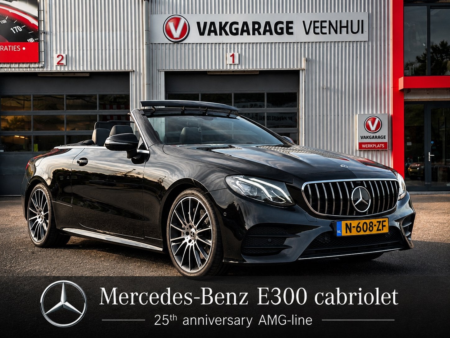 Mercedes E300 Cabrio 25th ann. AMG Styling Airscarf Historie, Auto's, Mercedes-Benz, Automaat, Achterwielaandrijving, 1800 kg
