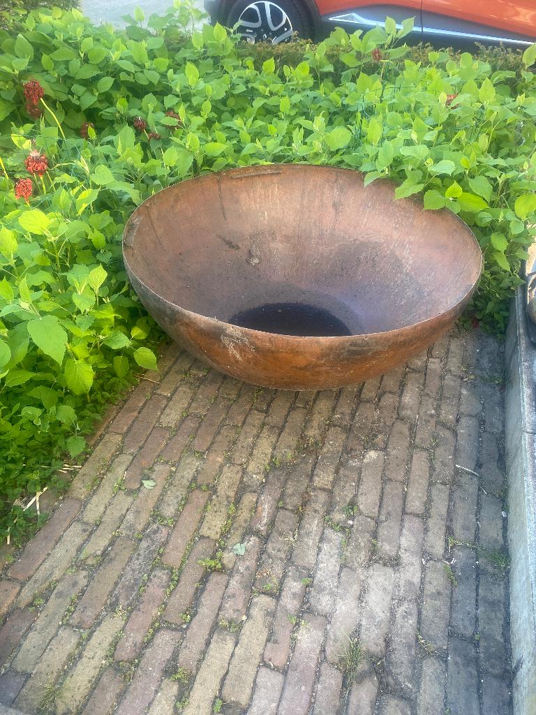 Vuurschaal /planten bak cortenstaal, Ophalen, Gebruikt
