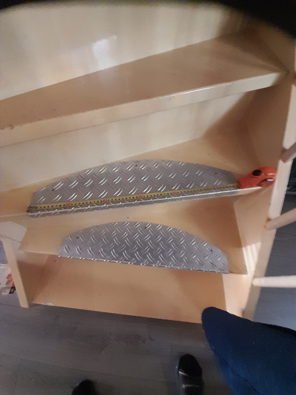 Aluminium traptrede, Ophalen, Minder dan 2 meter