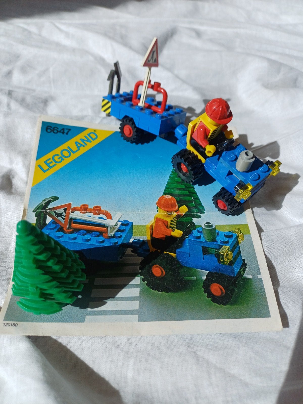 Lego Legoland 6647: Tractor met aanhanger en minifiguren, Compleet, Gebruikt, Lego, Ophalen of Verzenden
