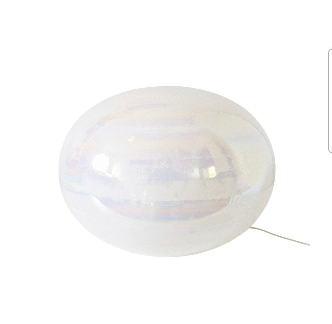 vintage Zicoli bollamp glazen parelmoer bol lamp, Ophalen of Verzenden