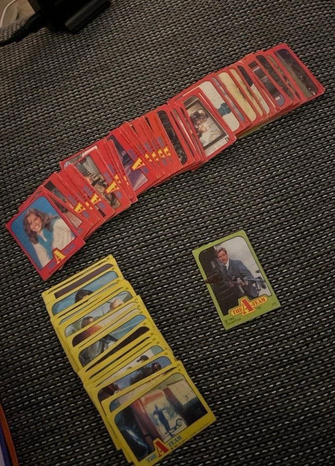 Vintage A-Team Ruilkaarten Trading Cards 80s, Verzamelen, Ophalen of Verzenden, Gebruikt
