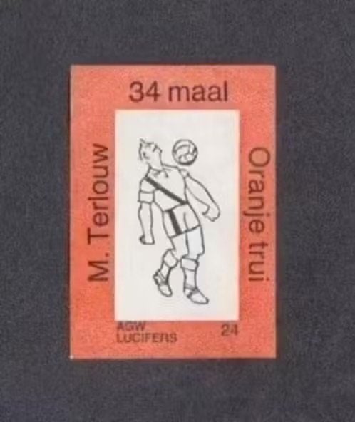 Lucifermerk Rinus Terlouw Voetbal Sparta Oranje., Verzamelen, Ophalen of Verzenden, Zo goed als nieuw