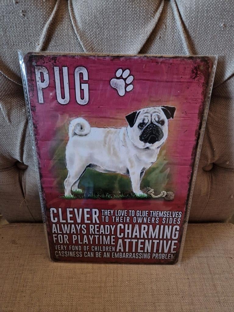 Pug wandbord, Ophalen of Verzenden, Nieuw
