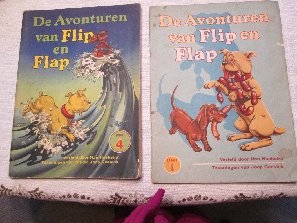 De avonturen van Flip en Flap,deel 1 en 4,Douwe Egberts plaa, Boeken, Ophalen of Verzenden, Gelezen