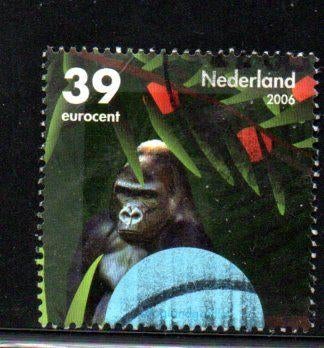 ‹(•¿•)› nl # k0390 dieren blijdorp gorilla, Postzegels en Munten, Ophalen of Verzenden, Na 1940, Gestempeld