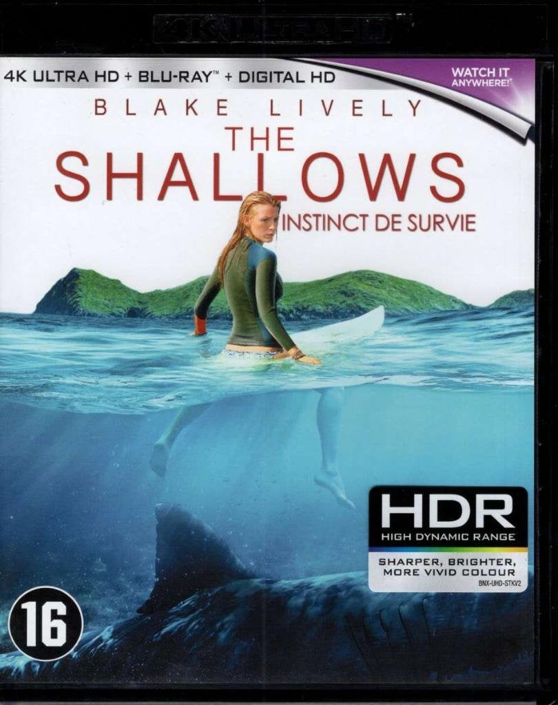 The Shallows - 4K + Blu-ray (2016) - NL uitgave, Sony Interactive Entertainment Benelux B.V., Engels, Verzenden, Nederlands