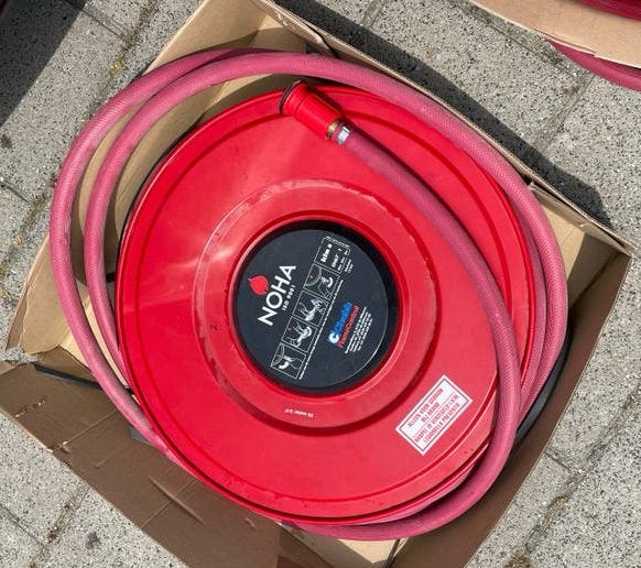 Noha Brandslang haspel 20m 3/4 helemaal compeet, Ophalen of Verzenden, Gebruikt