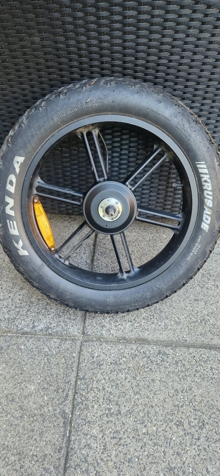 Fatbike v8 motor met velg en band compleet 500Watt, Fietsen en Brommers, Fietsonderdelen, Gebruikt, Ophalen of Verzenden, Aluminium