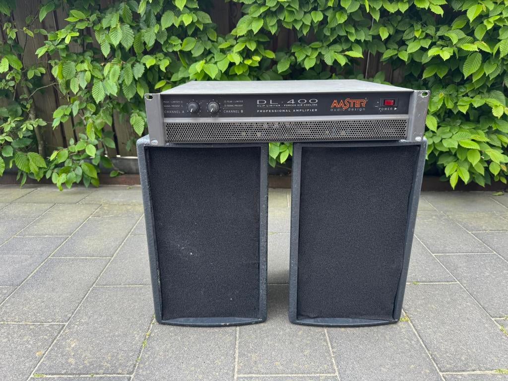 Master audio ps8 speakers met dl400 versterker, Muziek en Instrumenten, Dj-sets en Draaitafels, Ophalen of Verzenden, Gebruikt