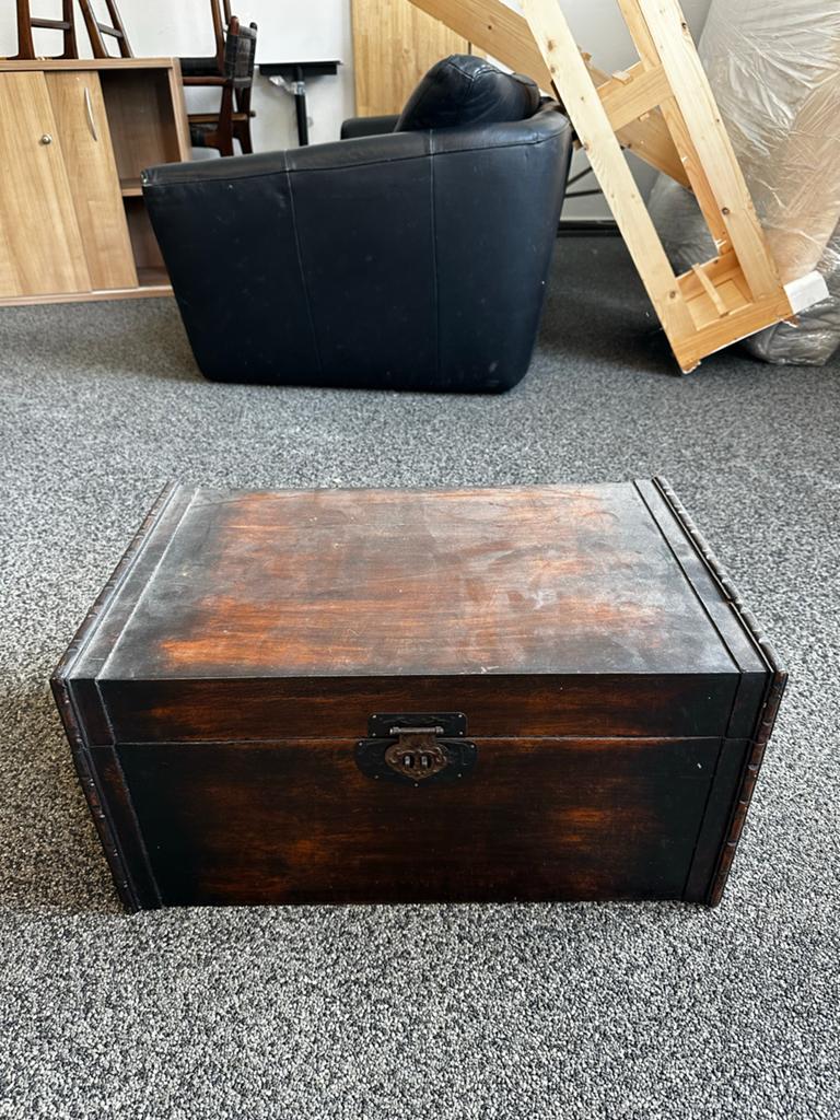 Vintage houten kist - 57x34x28cm, Ophalen, Gebruikt, Minder dan 50 cm, 50 tot 75 cm