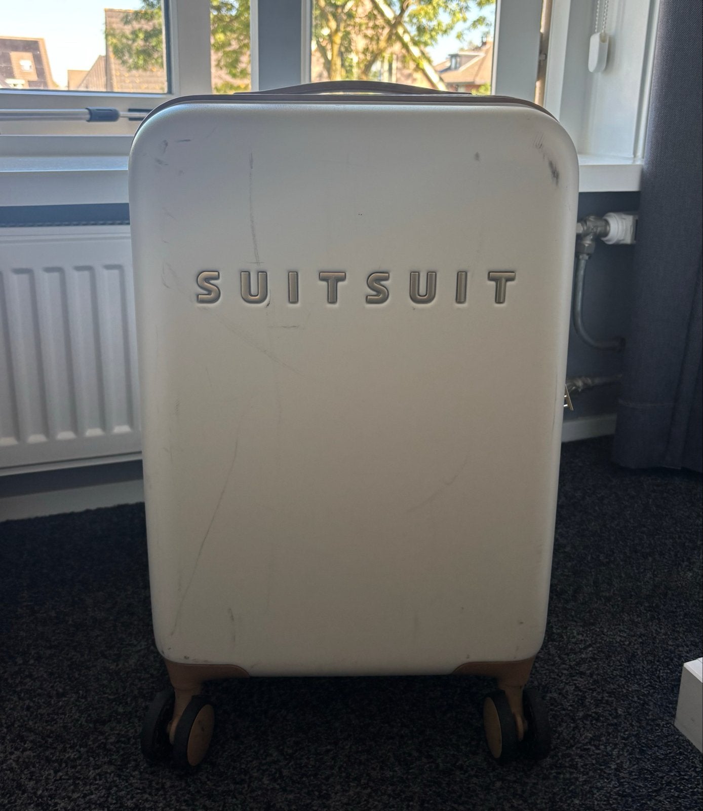 SUITSUIT handbagage Antique White, Uitschuifbare handgreep, 20 tot 30 cm, Beige, Minder dan 40 cm