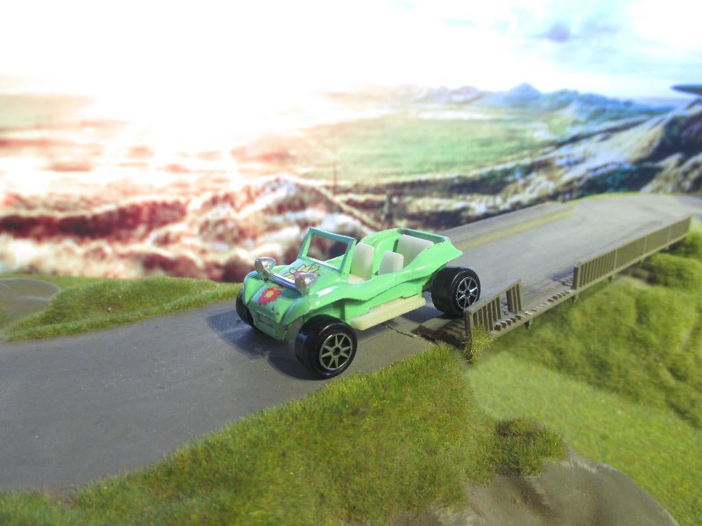 1:55 Volkswagen Dune Buggy - Majorette 248 mint groen, Ophalen of Verzenden, Gebruikt, Auto