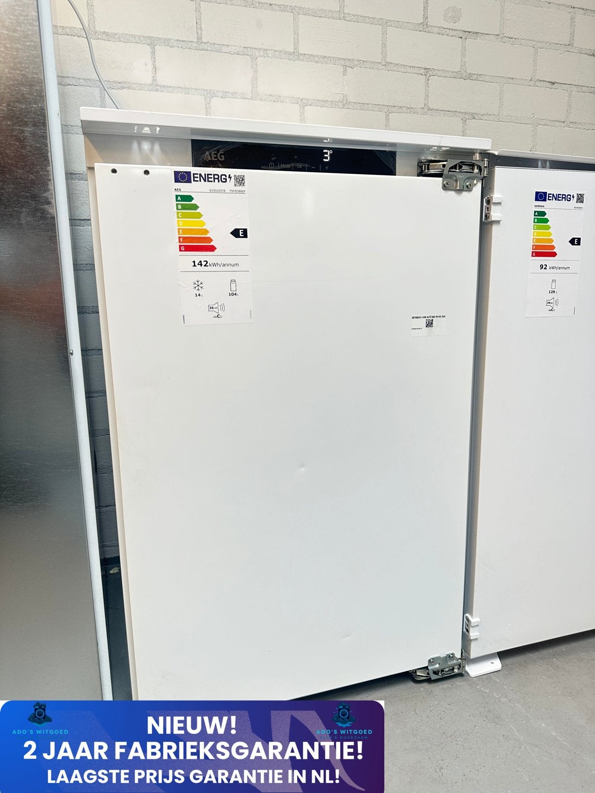 AEG 5000 88CM INBOUW KOELKAST OptiSpace DEUR-OP-DEUR, Witgoed en Apparatuur, Koelkasten en IJskasten, 150 tot 200 liter, Info@adoswitgoed.nl